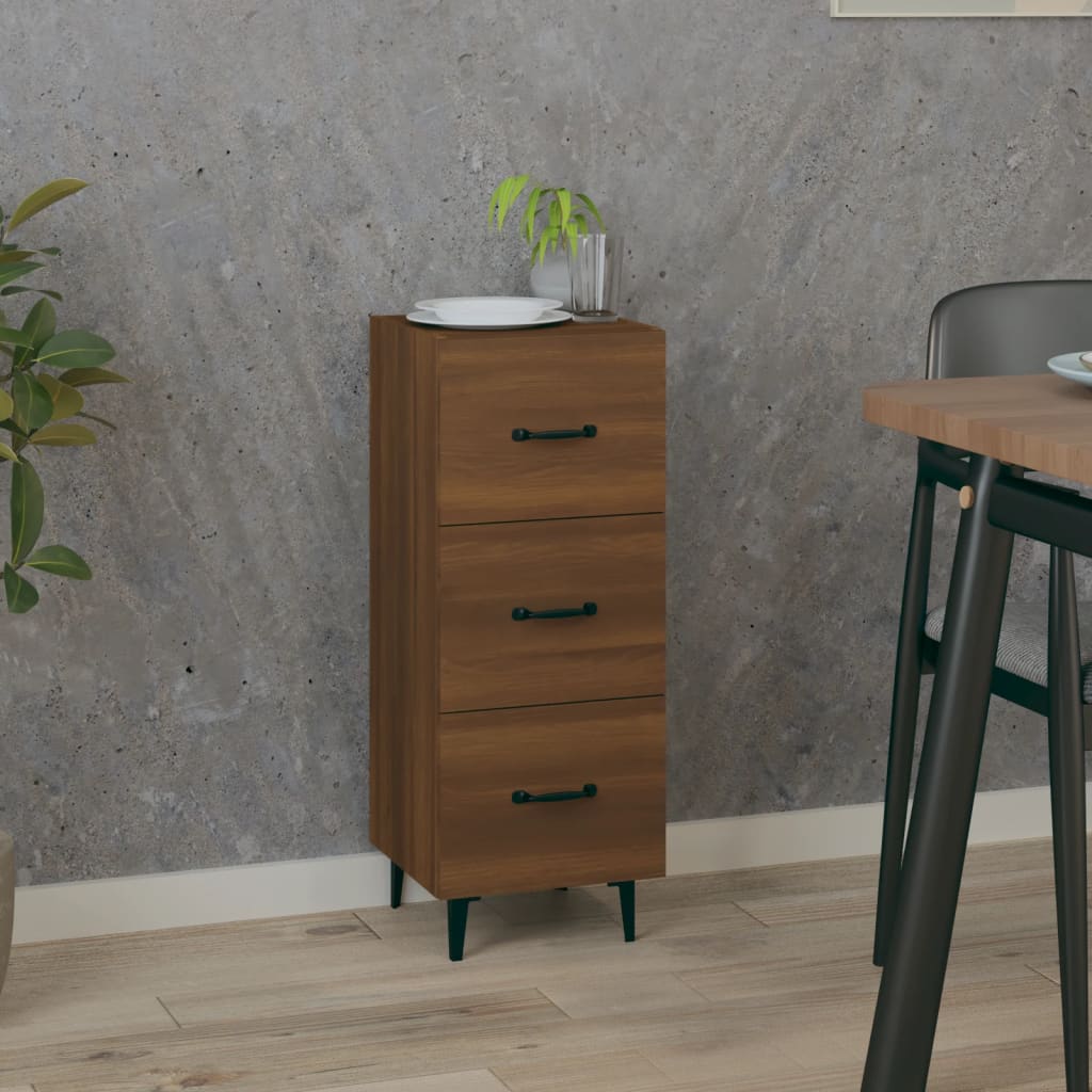 Buffet Chêne marron 34,5x34x90 cm Bois d'ingénierie - XIOS