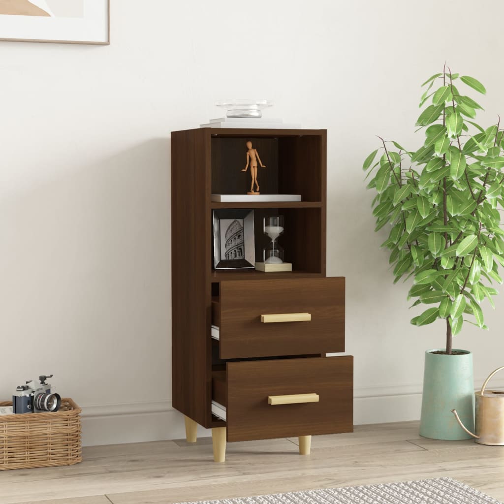Buffet Chêne marron 34,5x34x90 cm Bois d'ingénierie - XIOS