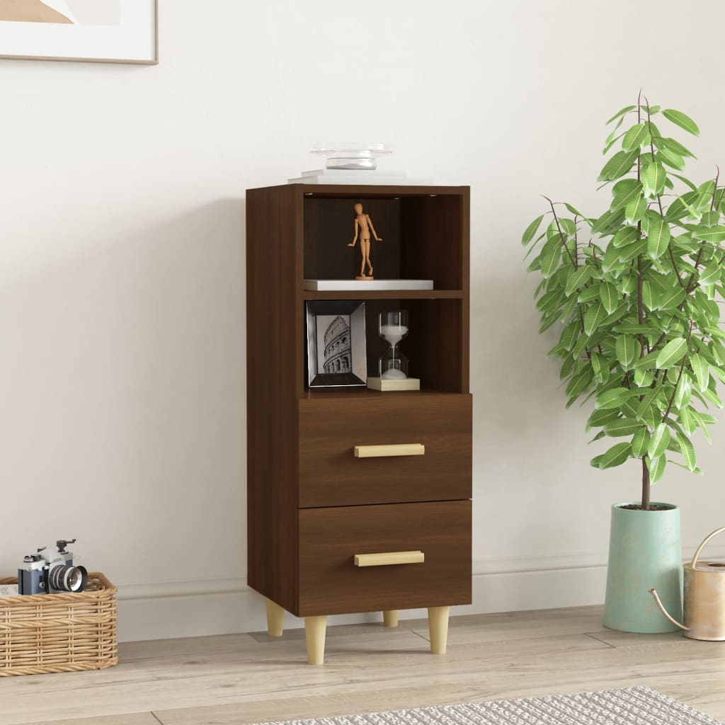 Buffet Chêne marron 34,5x34x90 cm Bois d'ingénierie - XIOS