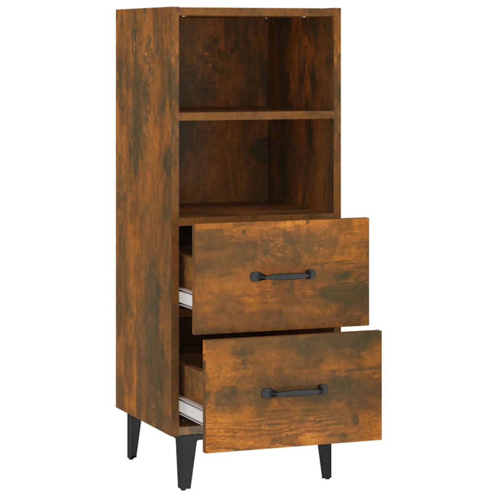 Buffet Chêne fumé 34,5x34x90 cm Bois d'ingénierie - XIOS