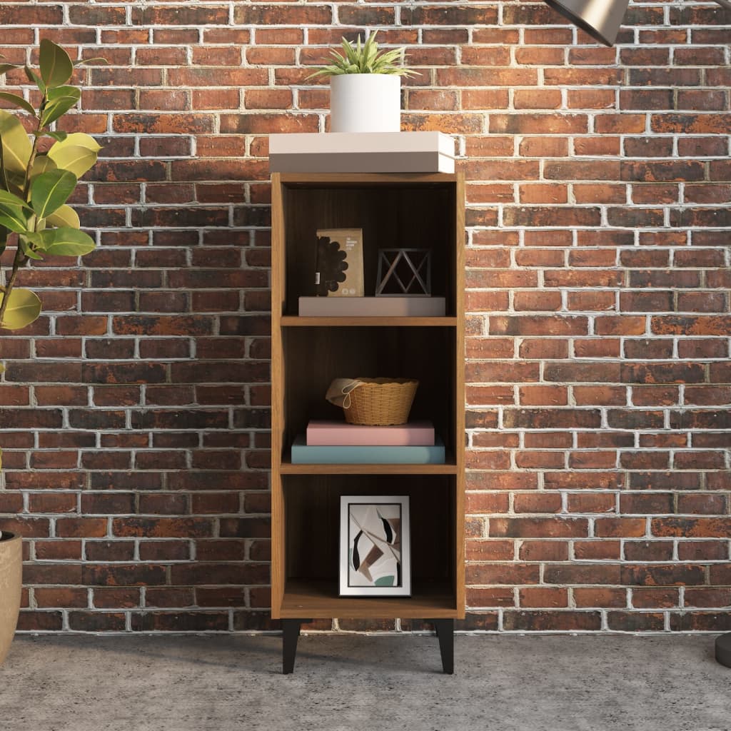 Buffet chêne marron 34,5x32,5x90 cm bois d'ingénierie - XIOS