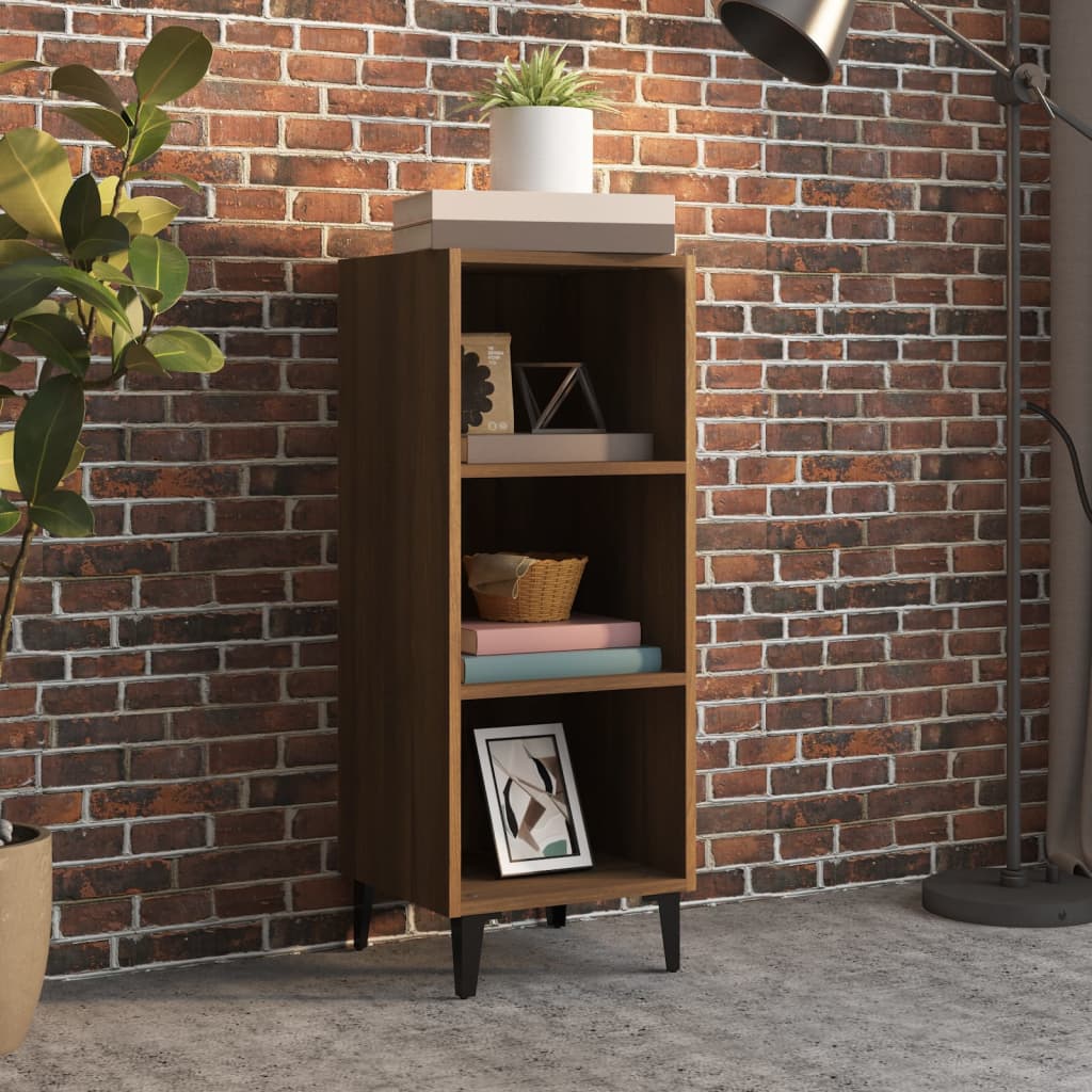 Buffet chêne marron 34,5x32,5x90 cm bois d'ingénierie - XIOS