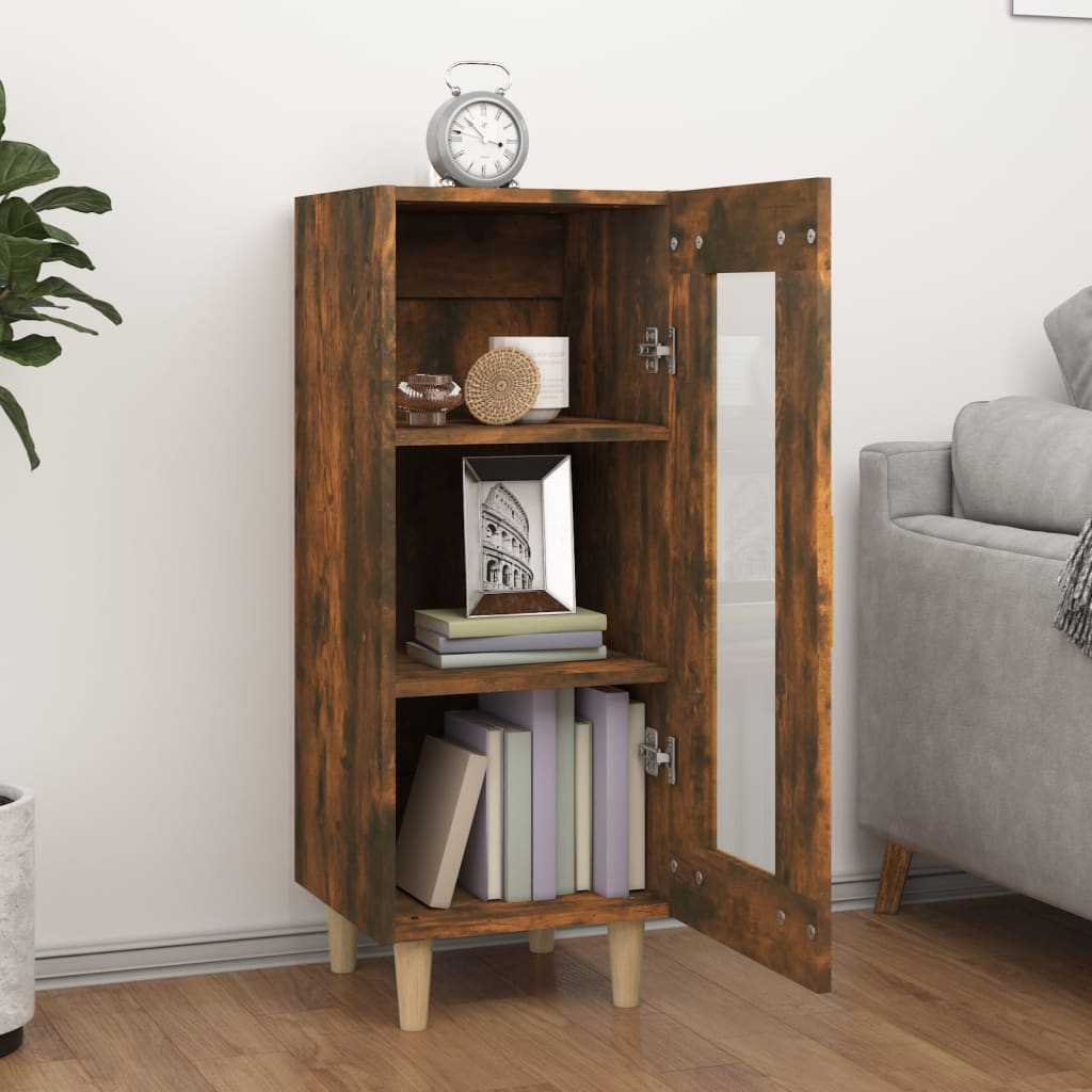 Buffet Chêne fumé 34,5x34x90 cm Bois d'ingénierie - XIOS
