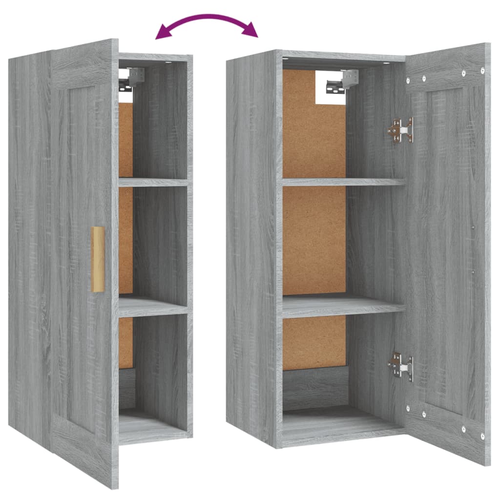 Armoire murale Sonoma gris 35x34x90 cm Bois d'ingénierie - XIOS