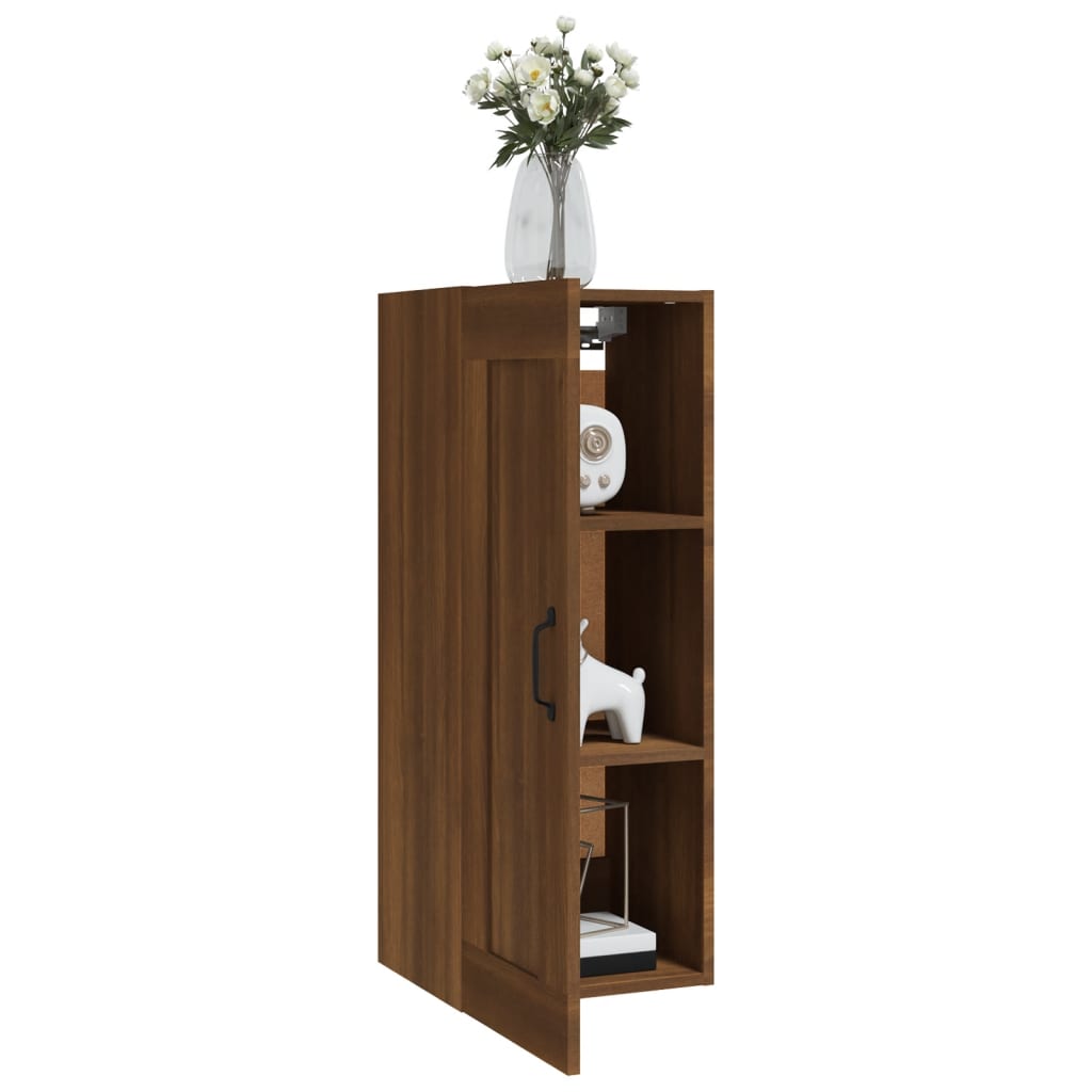 Armoire suspendue Chêne marron 35x34x90 cm Bois d'ingénierie