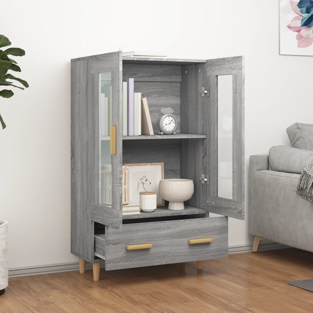 Buffet Sonoma gris 70x31x115 cm Bois d'ingénierie - XIOS
