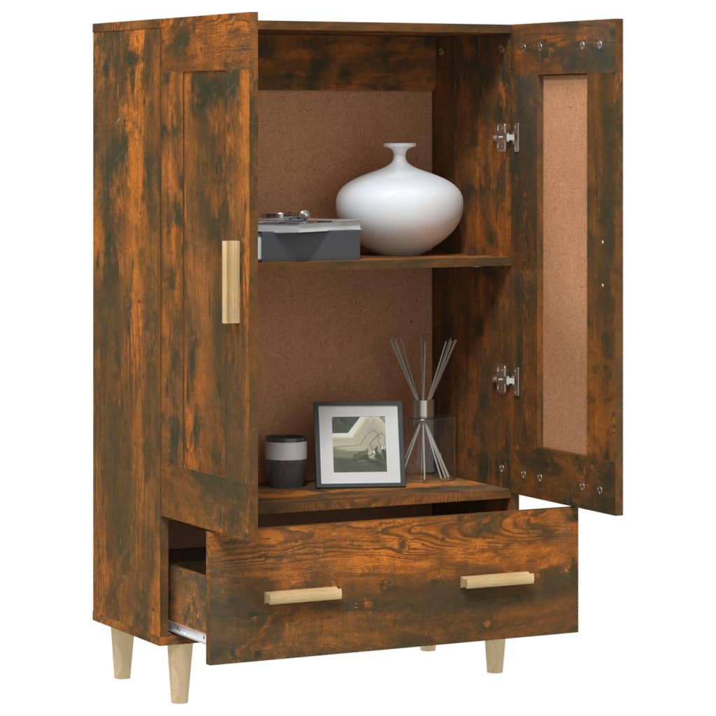 Buffet haut Chêne fumé 70x31x115 cm Bois d'ingénierie - XIOS