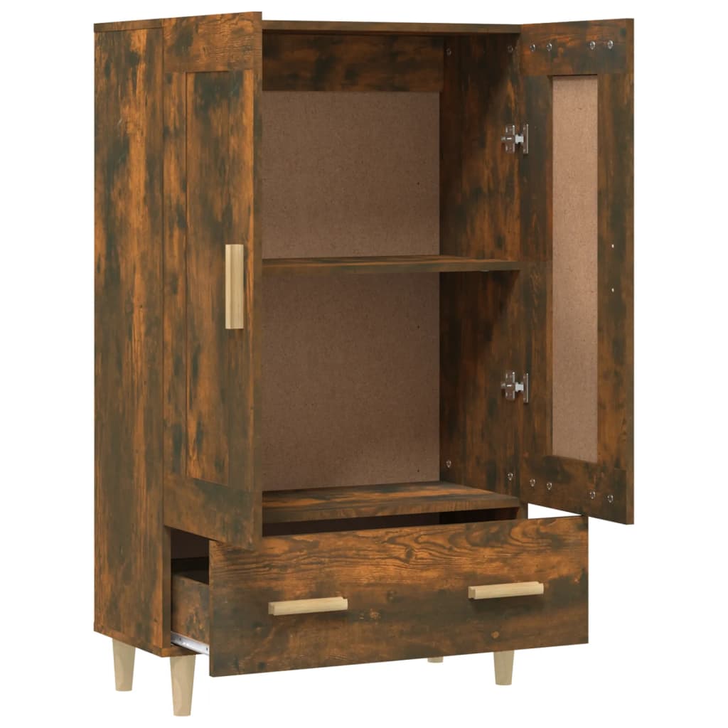 Buffet haut Chêne fumé 70x31x115 cm Bois d'ingénierie - XIOS