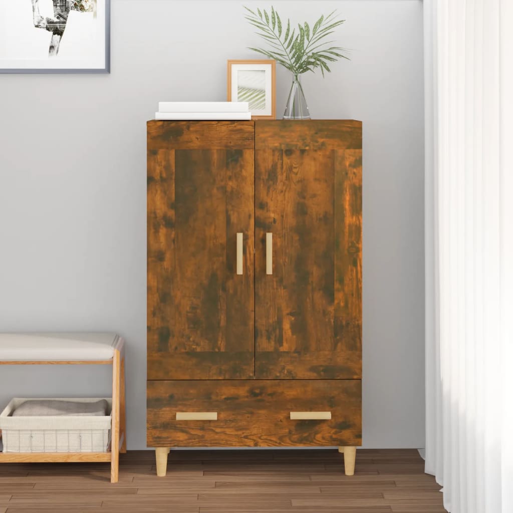Buffet haut Chêne fumé 70x31x115 cm Bois d'ingénierie - XIOS