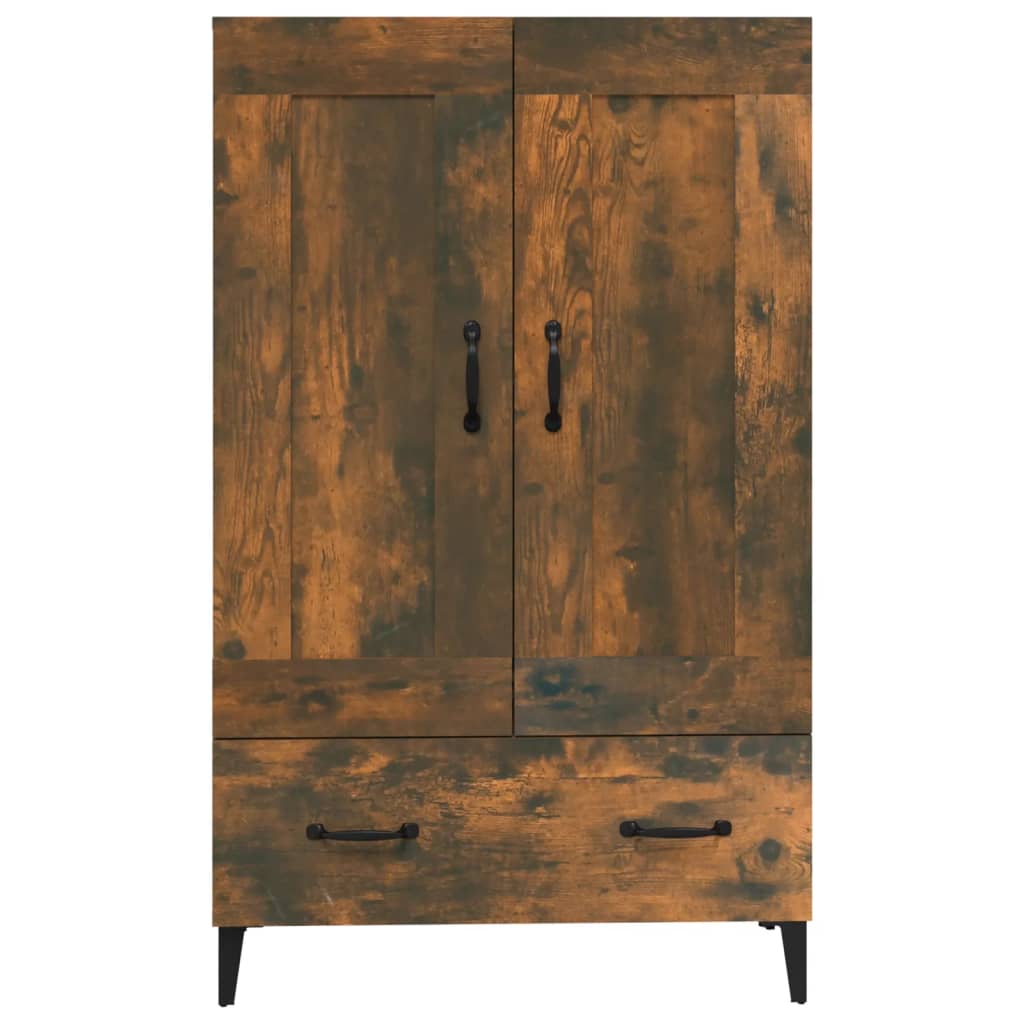 Buffet haut Chêne fumé 70x31x115 cm Bois d'ingénierie - XIOS