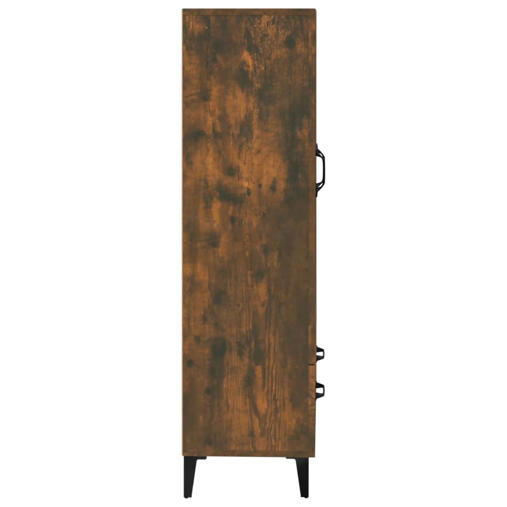 Buffet haut Chêne fumé 70x31x115 cm Bois d'ingénierie - XIOS