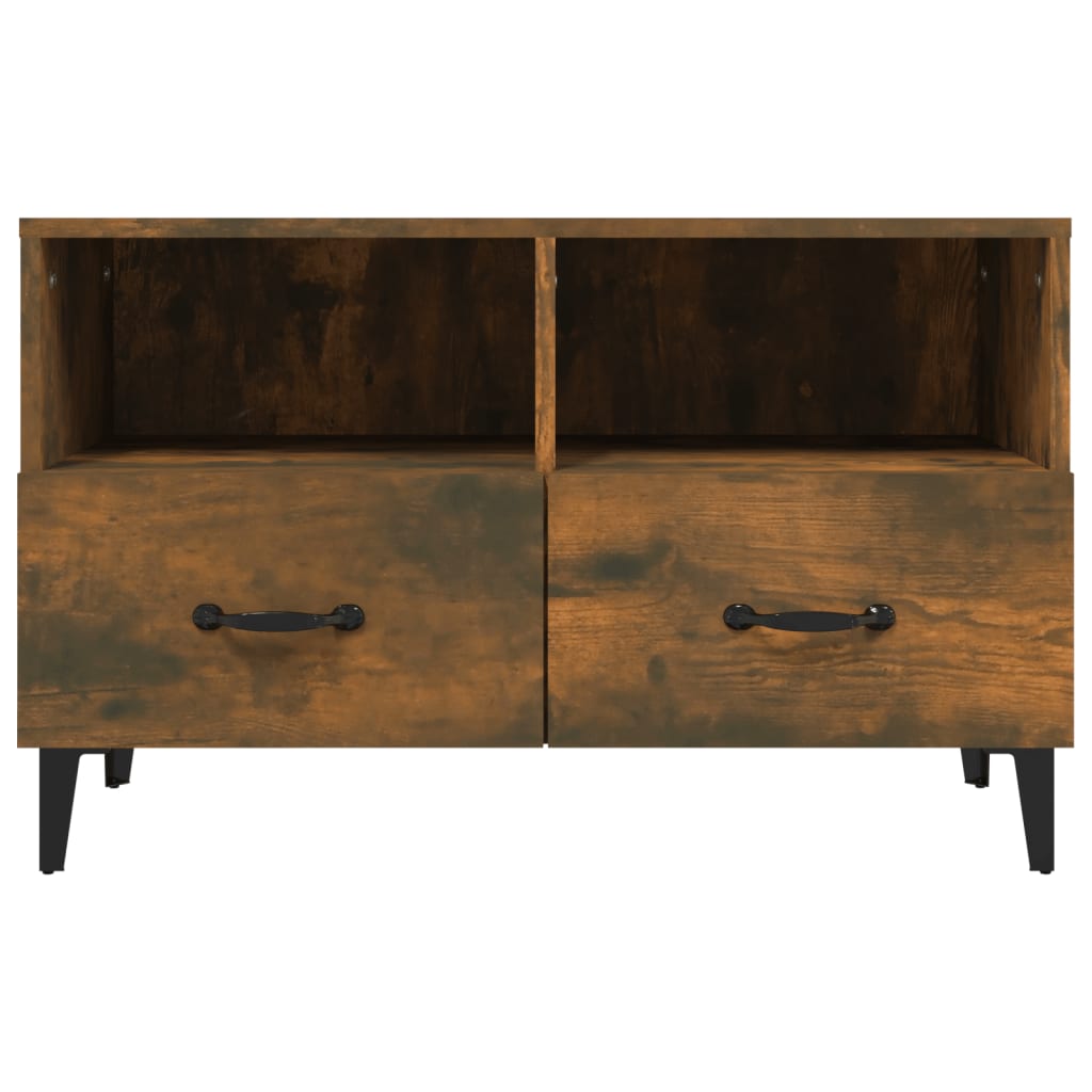 Meuble TV Chêne fumé 80x36x50 cm Bois d'ingénierie - XIOS