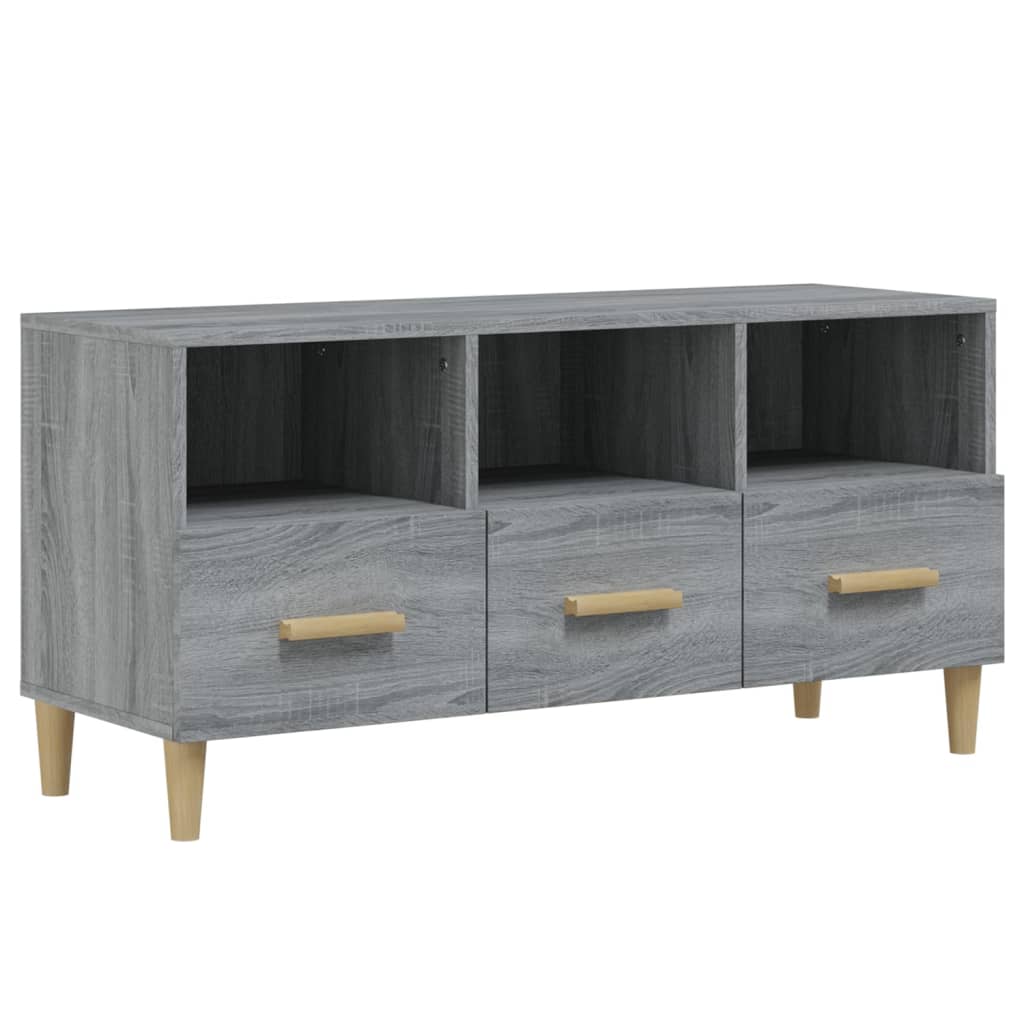 Meuble TV Sonoma gris 102x36x50 cm Bois d'ingénierie - XIOS