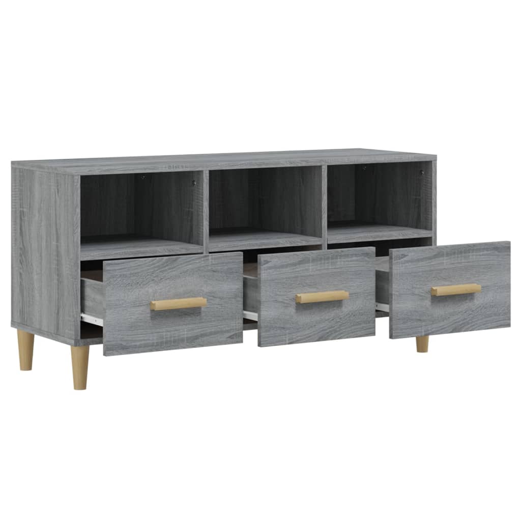 Meuble TV Sonoma gris 102x36x50 cm Bois d'ingénierie - XIOS