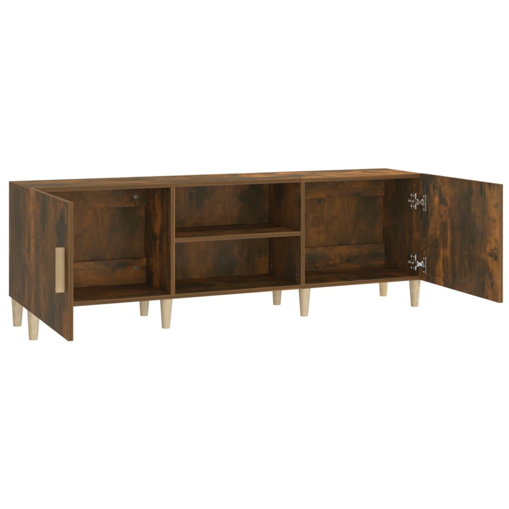 Meuble TV Chêne fumé 150x30x50 cm Bois d'ingénierie - XIOS