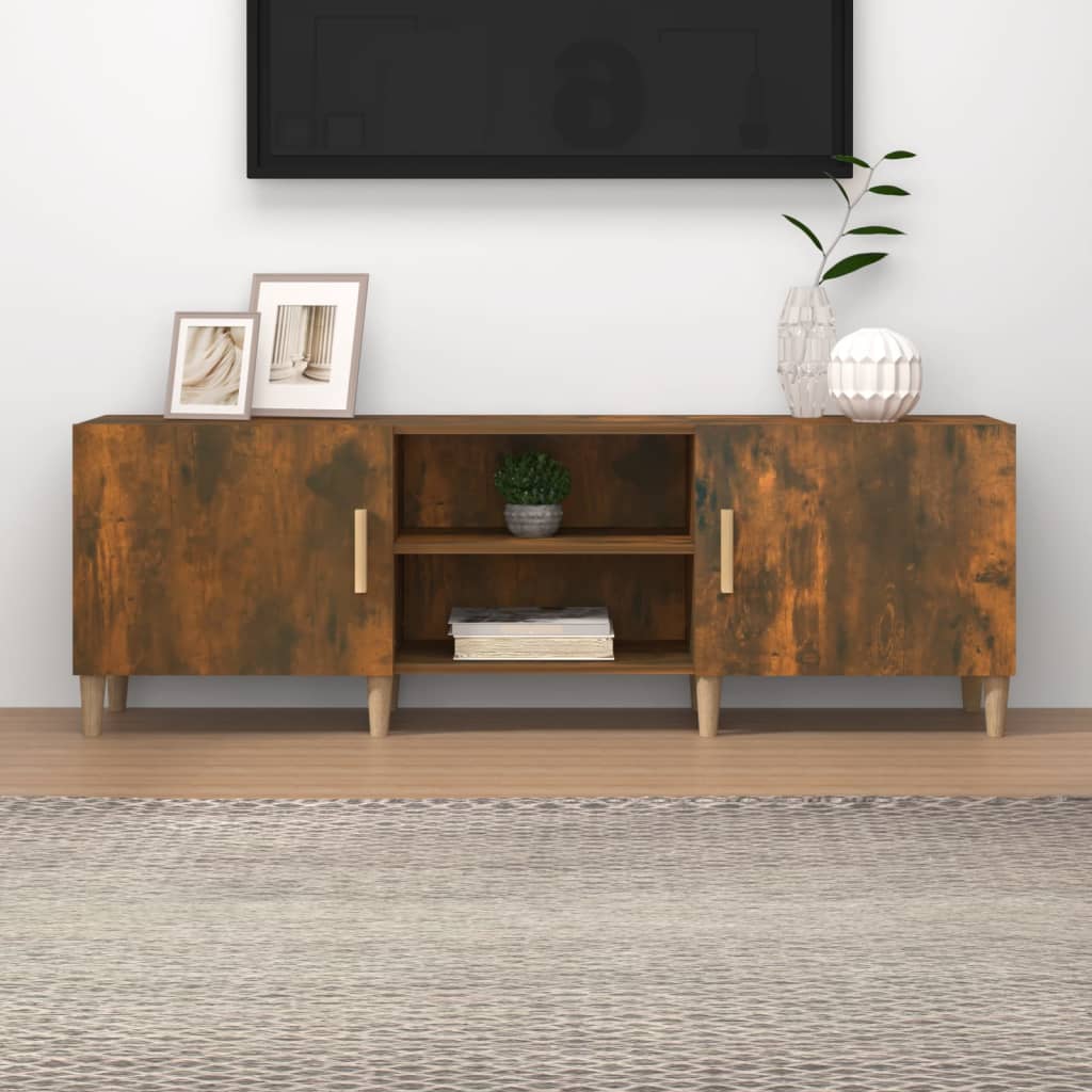 Meuble TV Chêne fumé 150x30x50 cm Bois d'ingénierie - XIOS