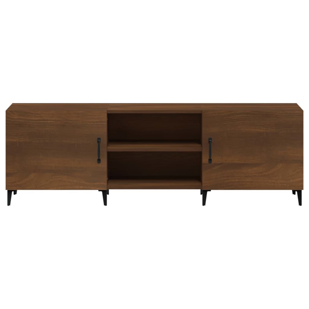 Meuble TV chêne marron 150x30x50 cm bois d'ingénierie - XIOS