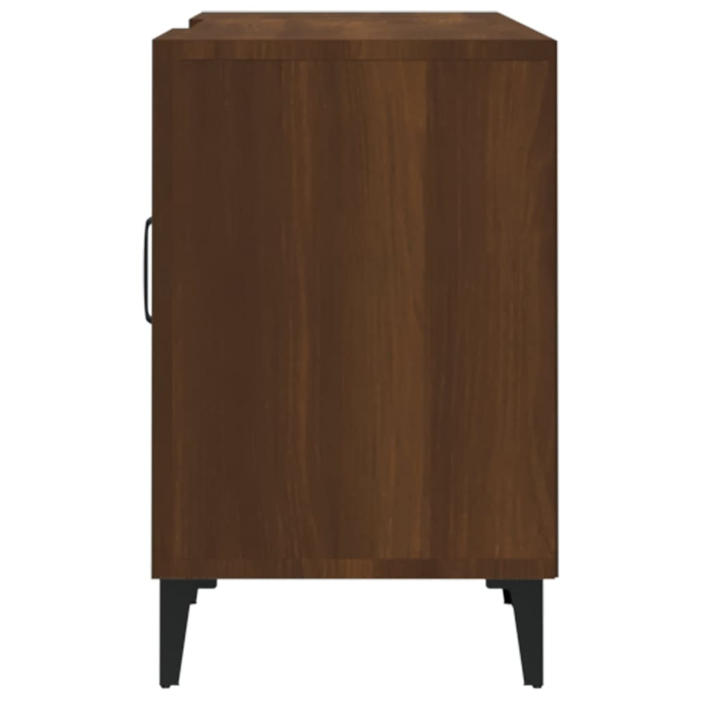 Meuble TV chêne marron 150x30x50 cm bois d'ingénierie - XIOS