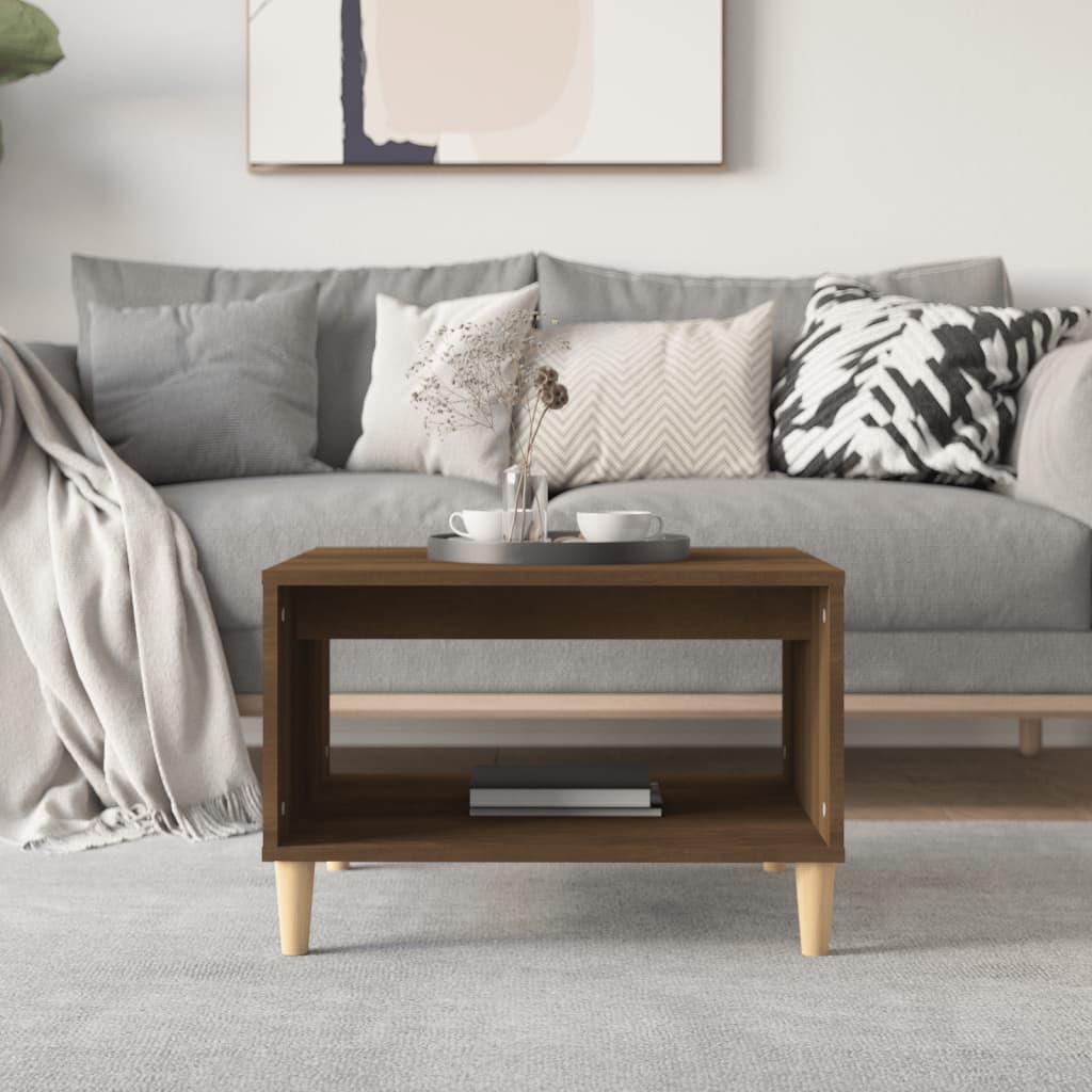 Table basse Chêne marron 60x50x40 cm Bois d'ingénierie - XIOS
