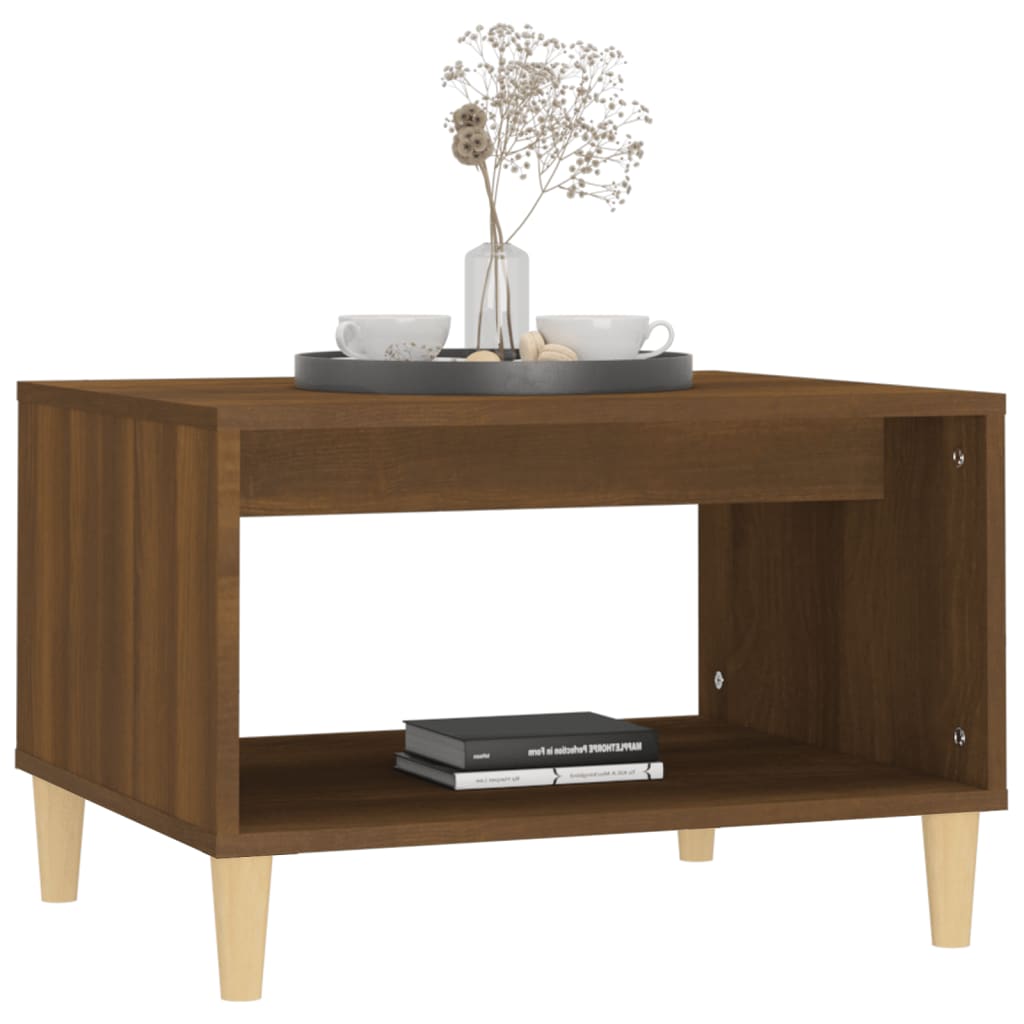 Table basse Chêne marron 60x50x40 cm Bois d'ingénierie - XIOS
