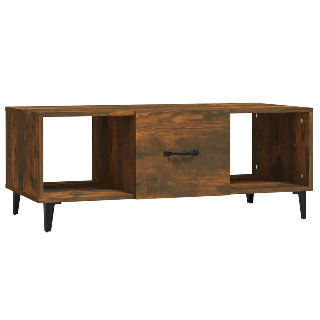 Table basse Chêne fumé 102x50x40 cm Bois d'ingénierie - XIOS