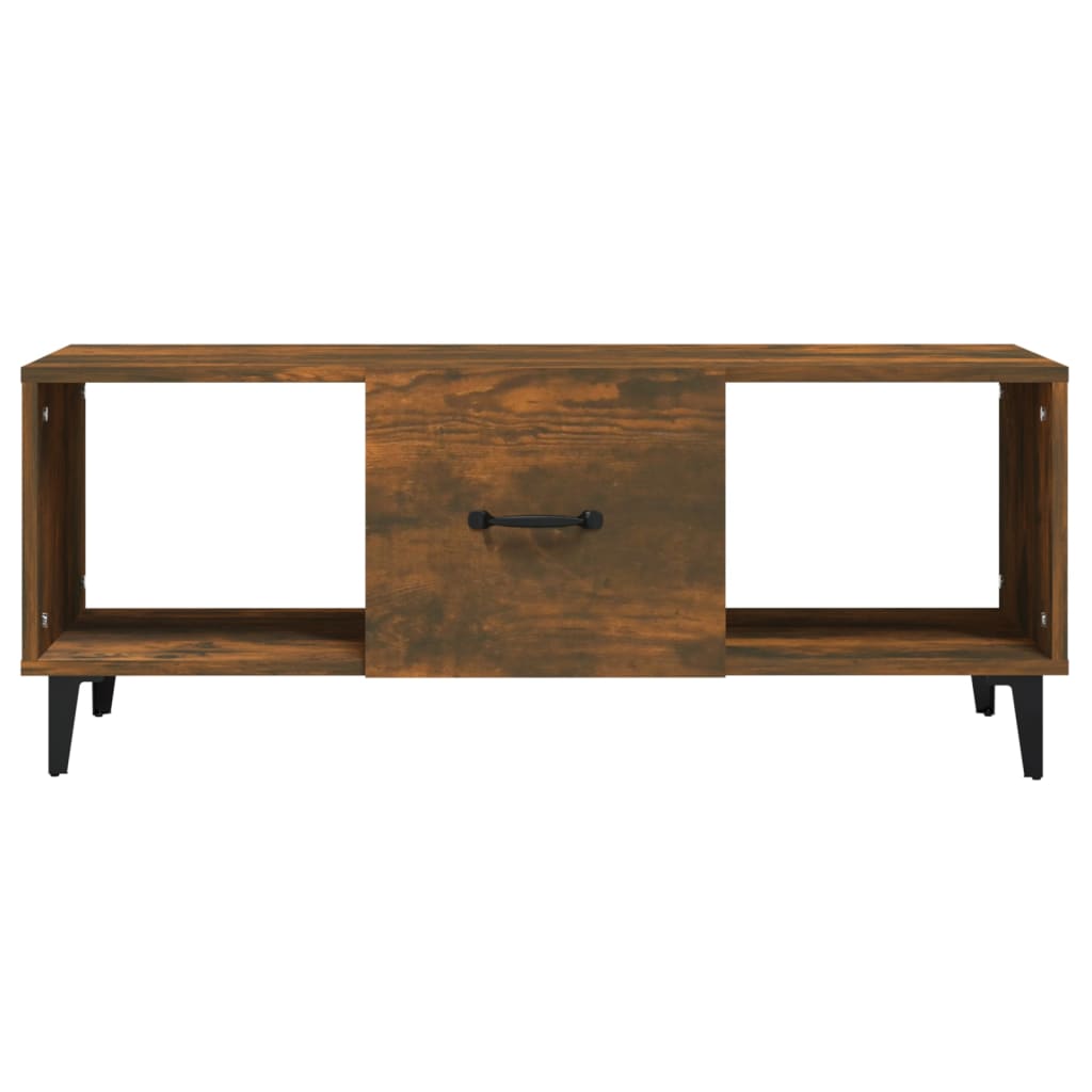 Table basse Chêne fumé 102x50x40 cm Bois d'ingénierie - XIOS