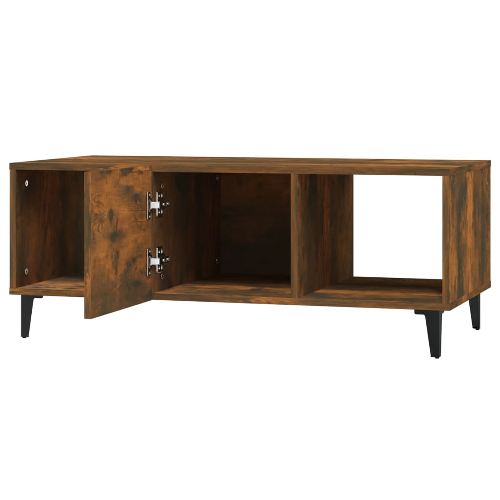 Table basse Chêne fumé 102x50x40 cm Bois d'ingénierie - XIOS