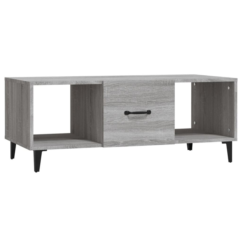 Table basse sonoma gris 102x50x40 cm bois d'ingénierie - XIOS