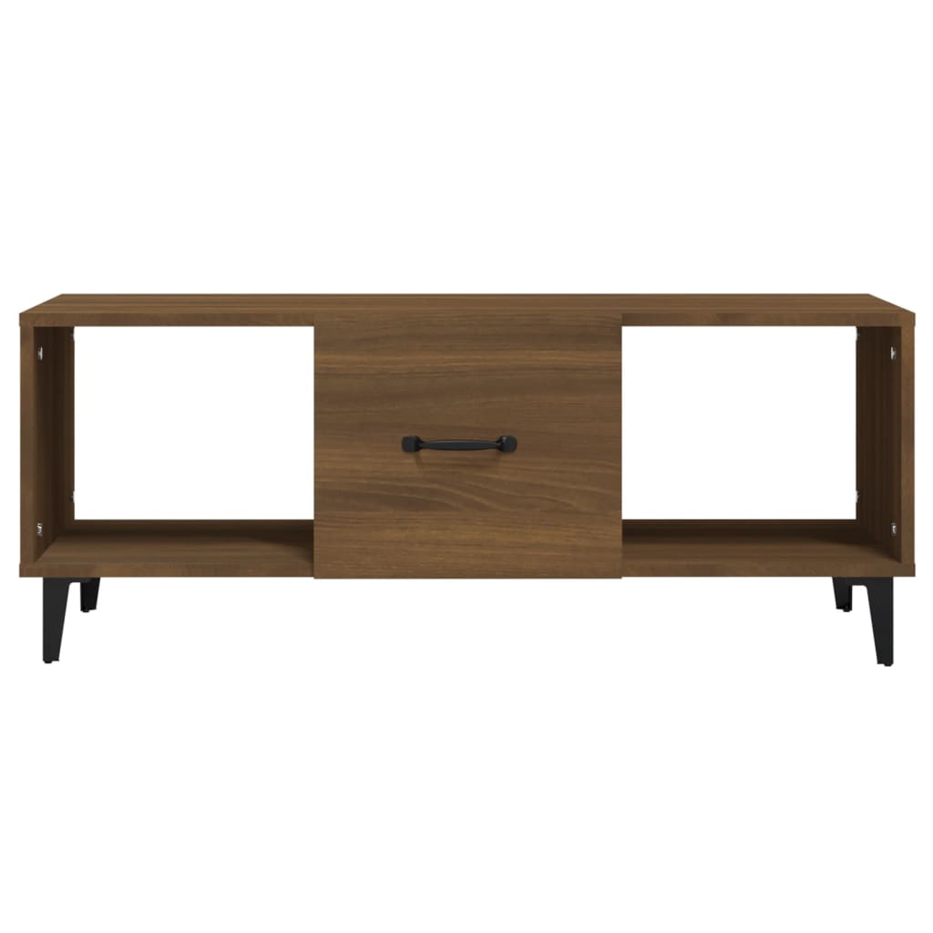 Table basse Chêne marron 102x50x40 cm Bois d'ingénierie - XIOS