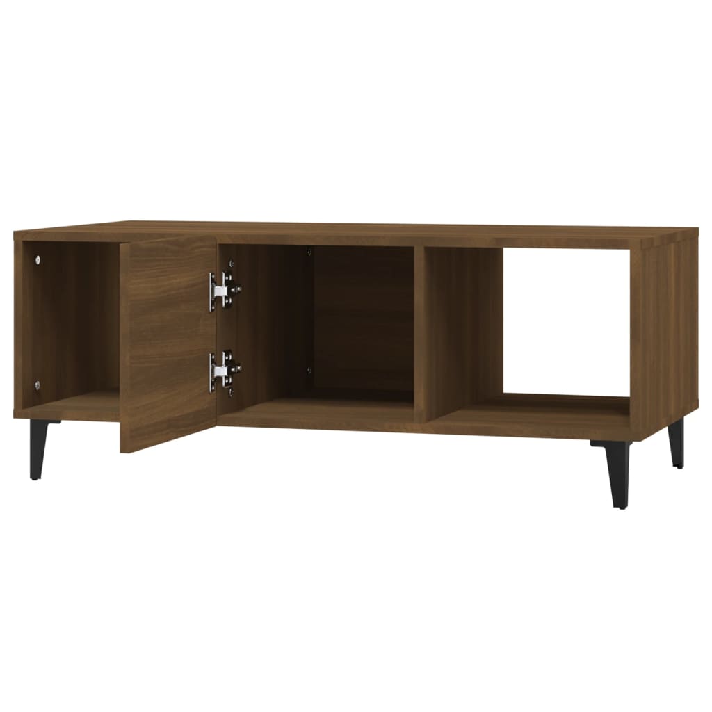 Table basse Chêne marron 102x50x40 cm Bois d'ingénierie - XIOS