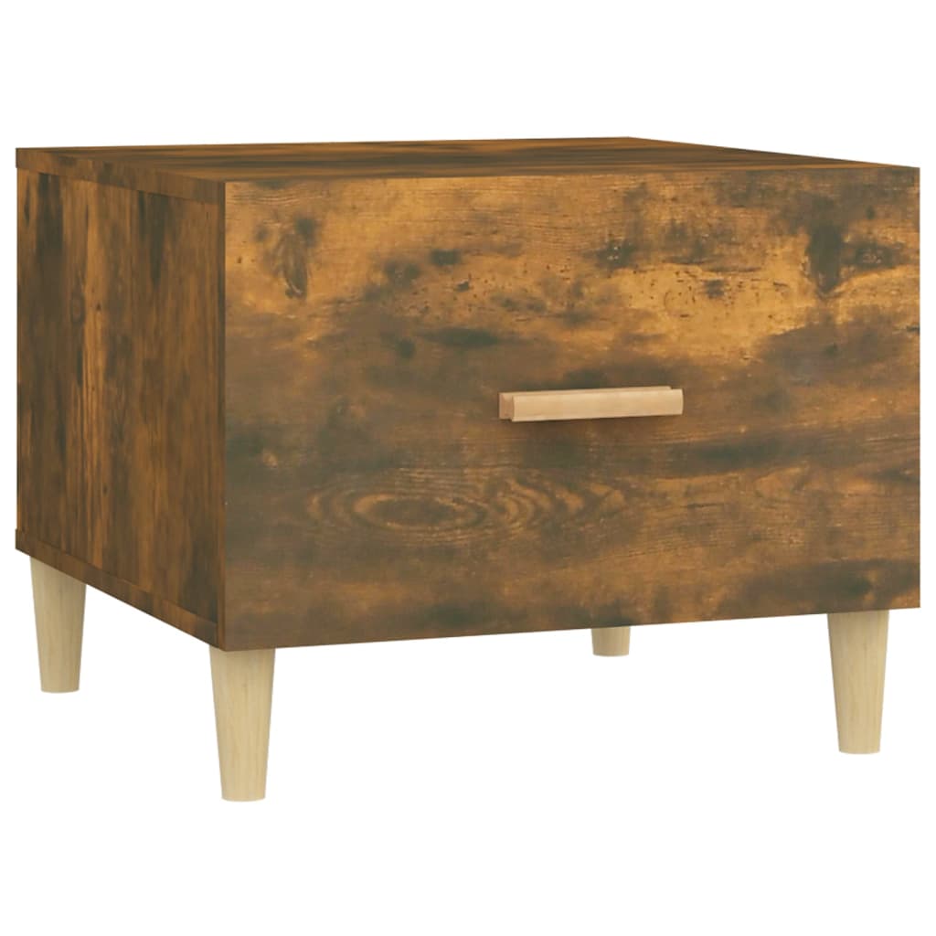 Table basse Chêne fumé 50x50x40 cm Bois d'ingénierie - XIOS