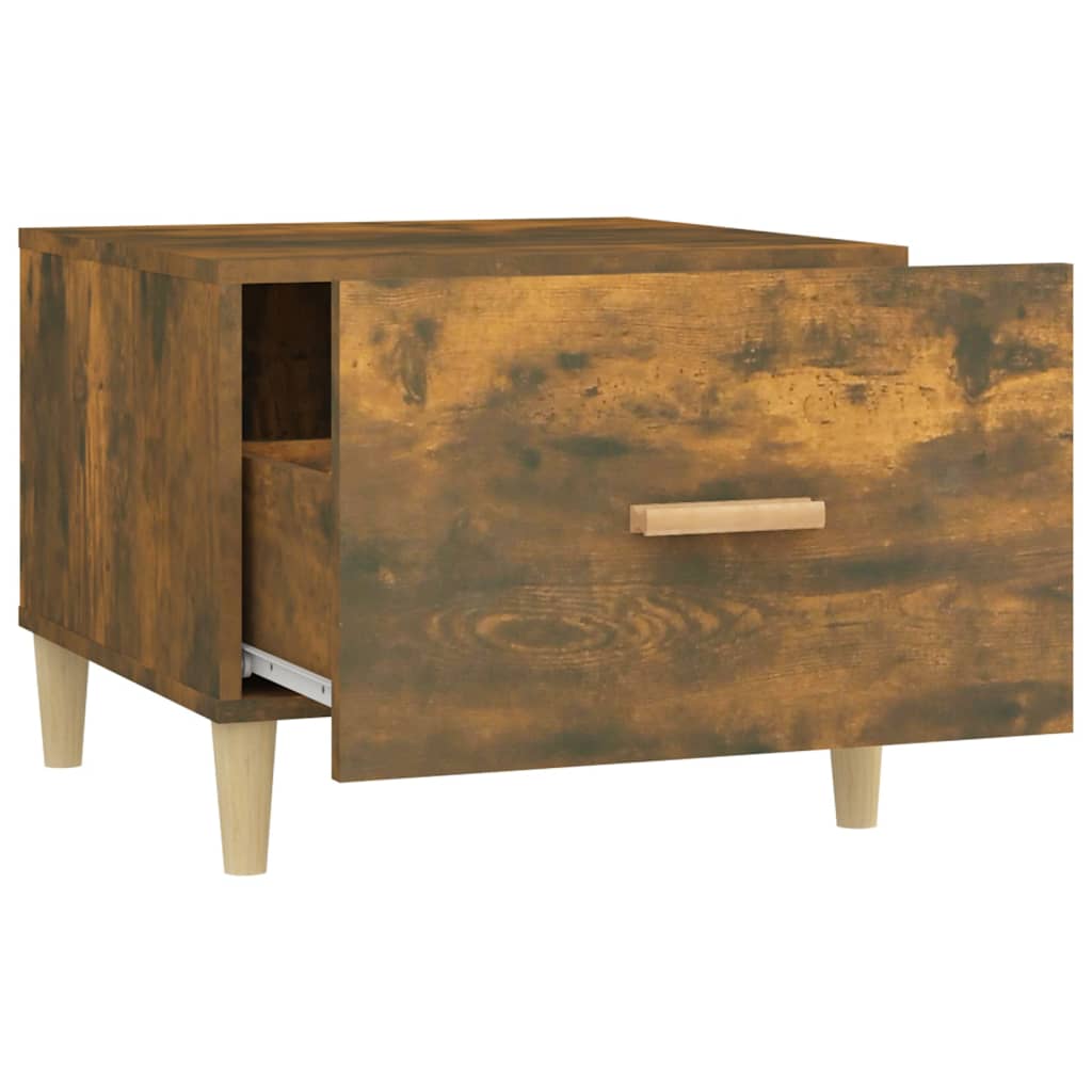 Table basse Chêne fumé 50x50x40 cm Bois d'ingénierie - XIOS
