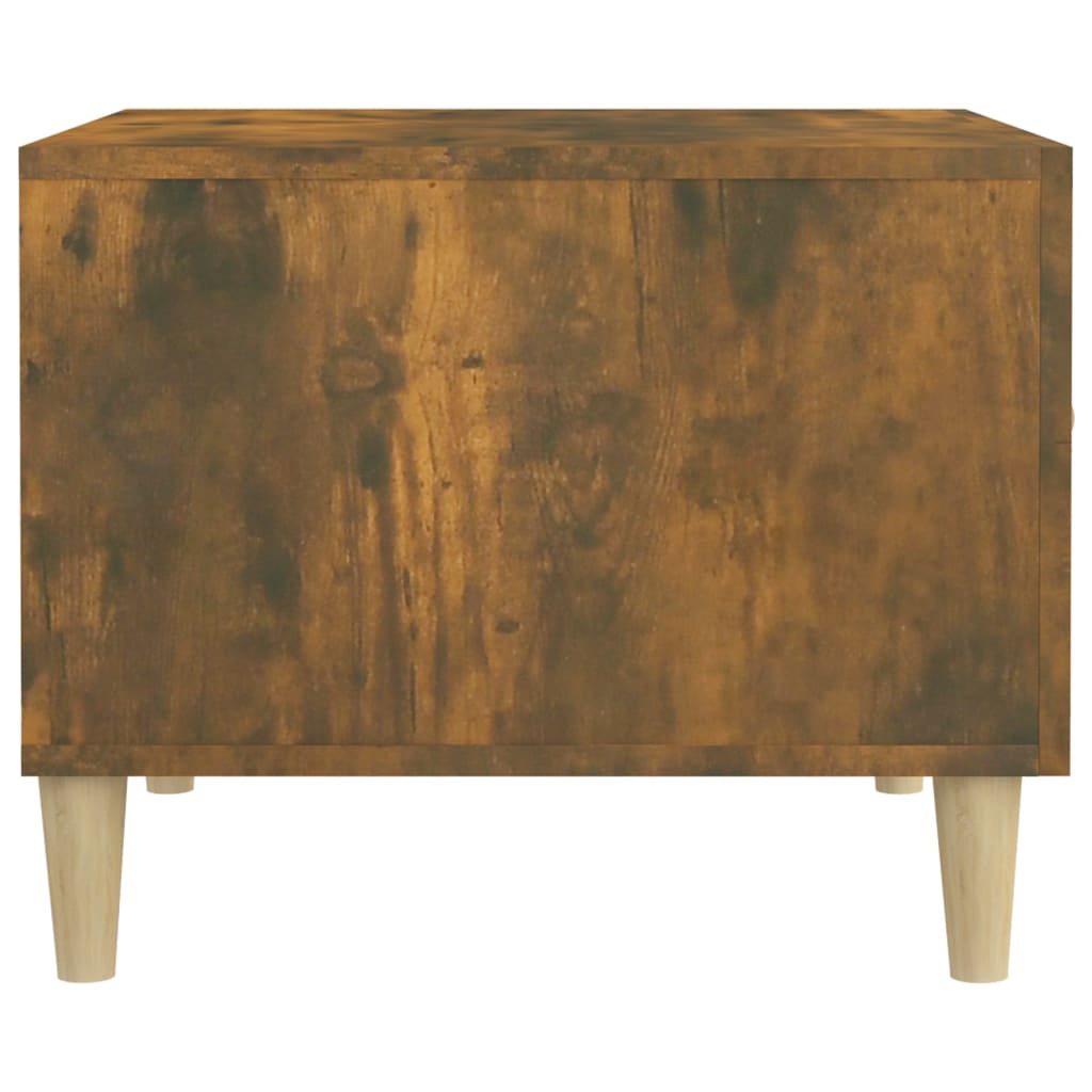 Table basse Chêne fumé 50x50x40 cm Bois d'ingénierie - XIOS