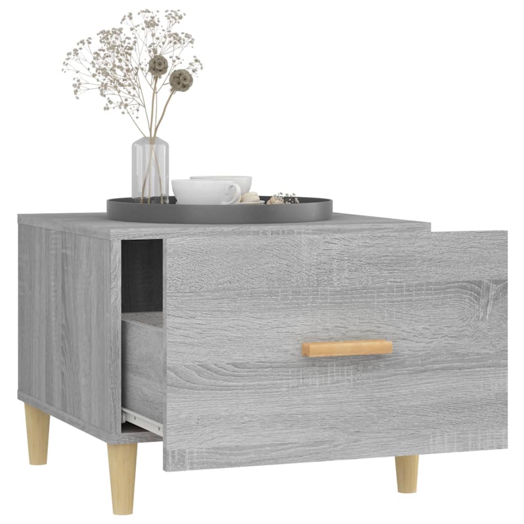 Table basse Sonoma gris 50x50x40 cm Bois d'ingénierie - XIOS