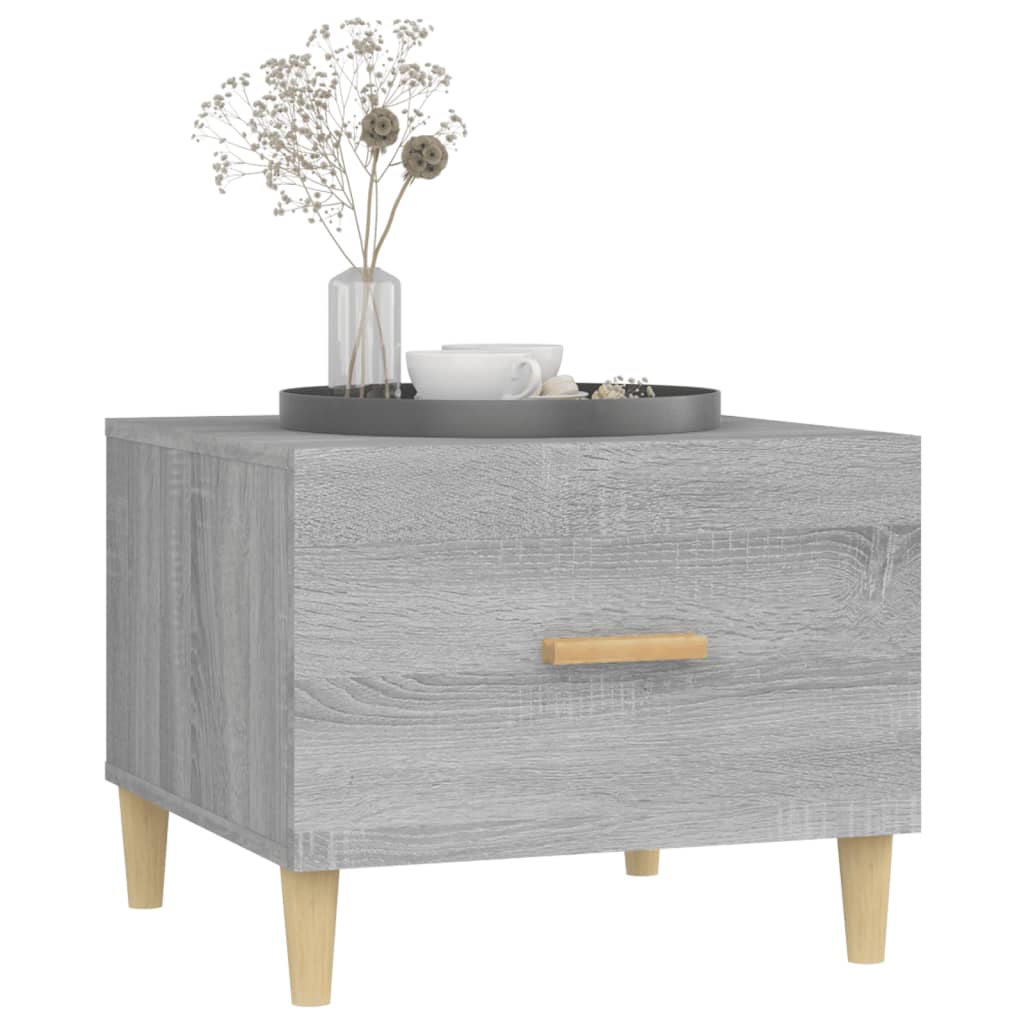 Table basse Sonoma gris 50x50x40 cm Bois d'ingénierie - XIOS