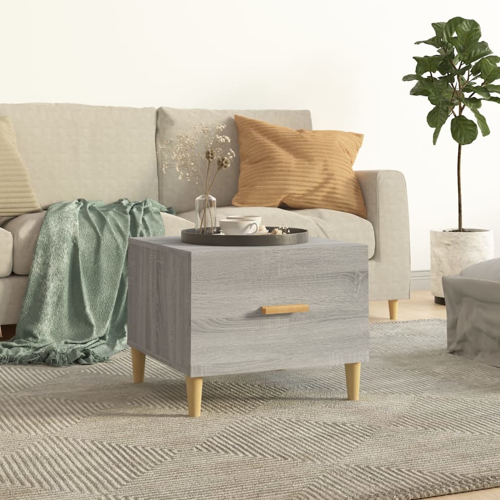 Table basse Sonoma gris 50x50x40 cm Bois d'ingénierie - XIOS