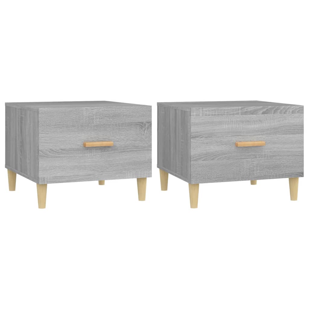Tables basses 2 pcs sonoma gris 50x50x40 cm bois d'ingénierie - XIOS