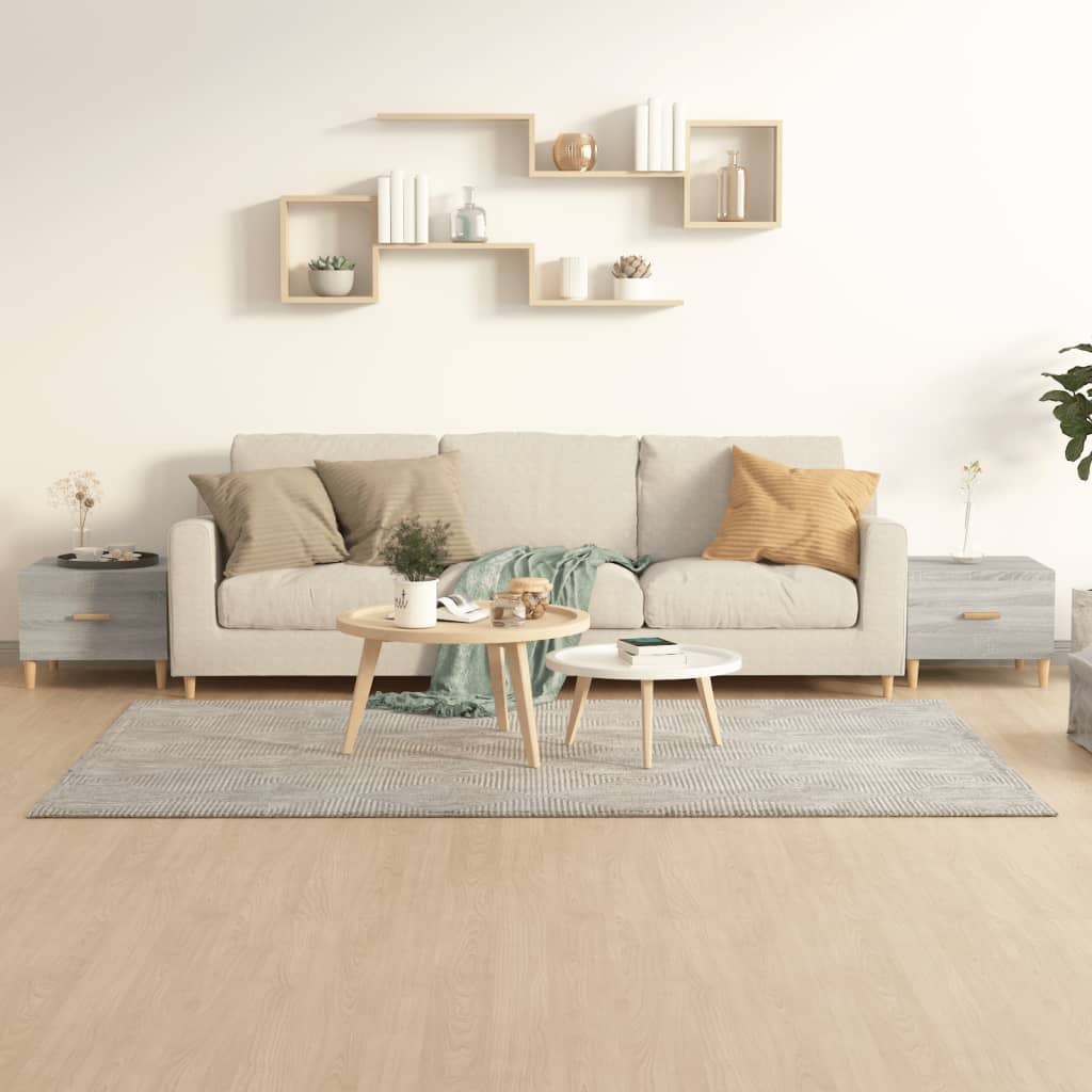 Tables basses 2 pcs sonoma gris 50x50x40 cm bois d'ingénierie - XIOS