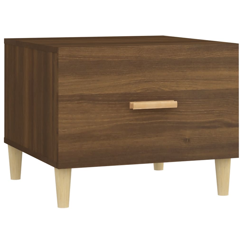 Table basse Chêne marron 50x50x40 cm Bois d'ingénierie - XIOS