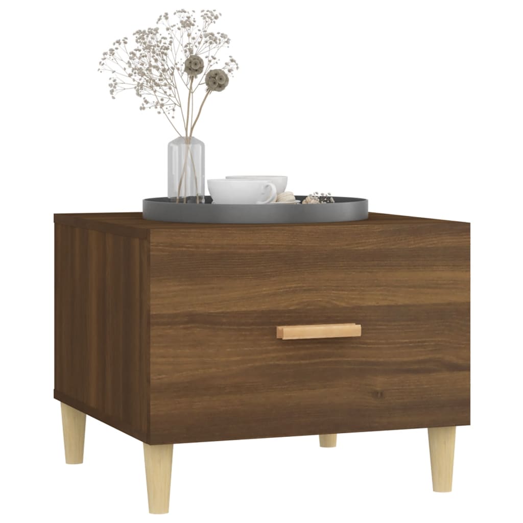Table basse Chêne marron 50x50x40 cm Bois d'ingénierie - XIOS