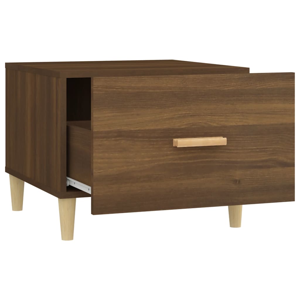 Table basse Chêne marron 50x50x40 cm Bois d'ingénierie - XIOS