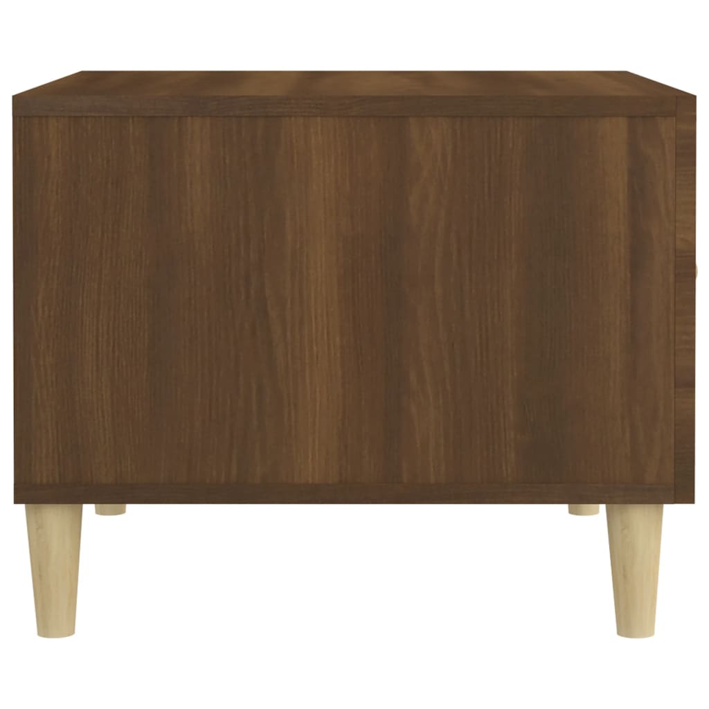 Table basse Chêne marron 50x50x40 cm Bois d'ingénierie - XIOS