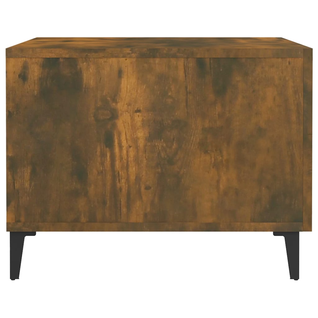 Tables basses avec pieds en métal 2 pcs Chêne fumé 50x50x40 cm - XIOS