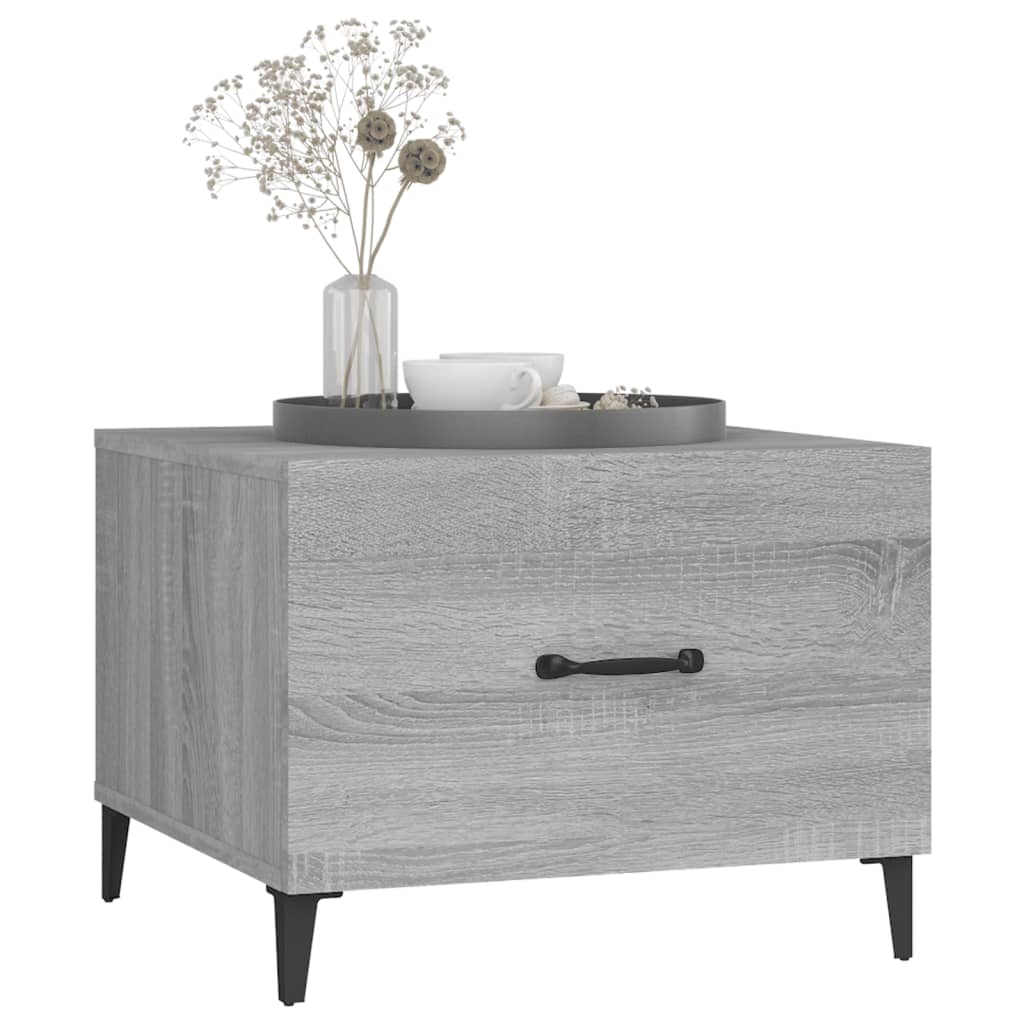 Table basse avec pieds en métal Sonoma gris 50x50x40 cm - XIOS