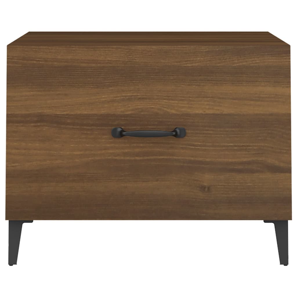 Table basse avec pieds en métal Chêne marron 50x50x40 cm - XIOS