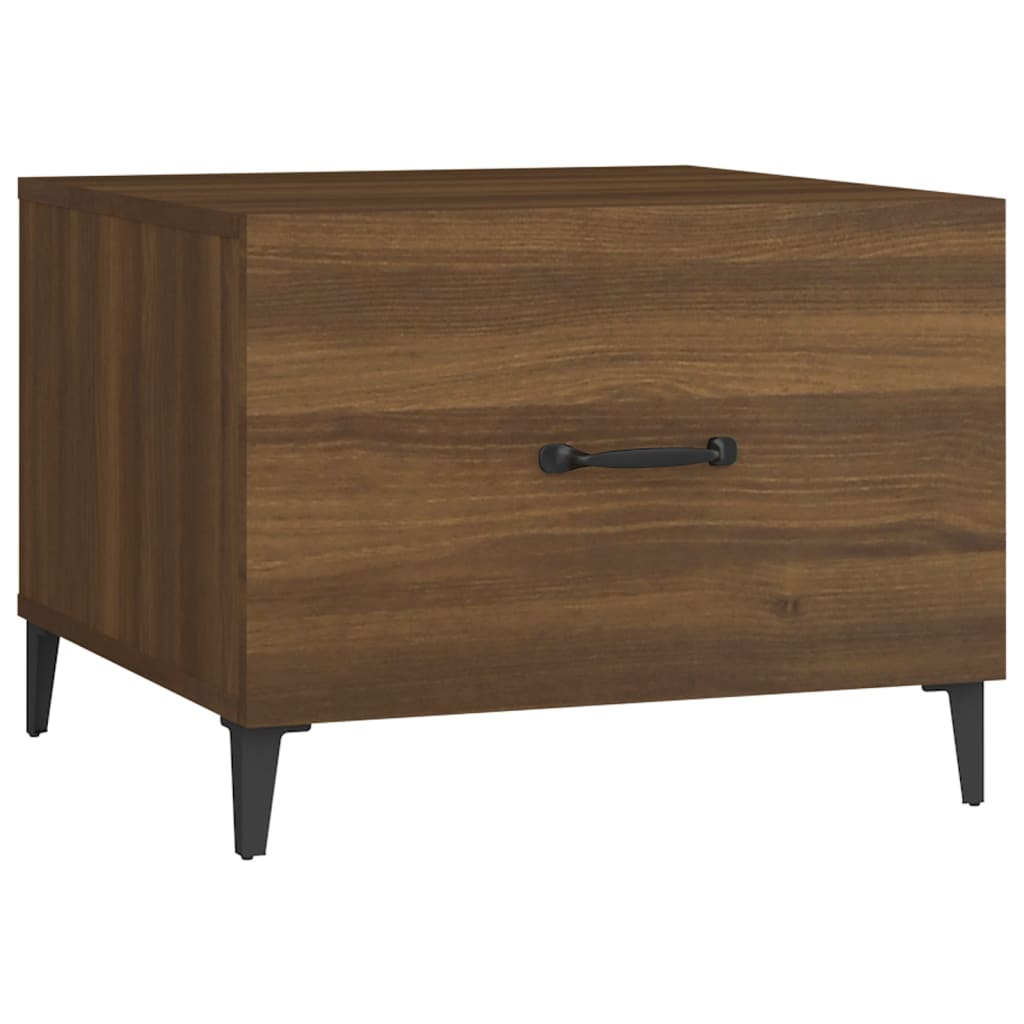 Tables basses avec pieds en métal 2 pcs Chêne marron 50x50x40cm - XIOS