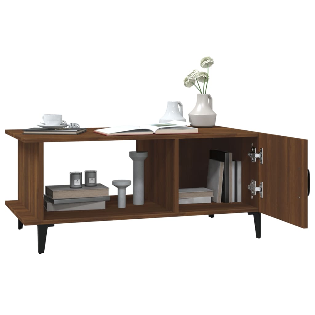 Table basse Chêne marron 90x50x40 cm Bois d'ingénierie - XIOS