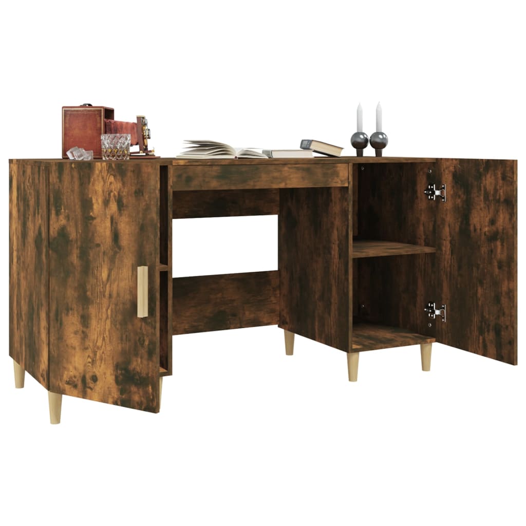 Bureau Chêne fumé 140x50x75 cm Bois d'ingénierie - XIOS
