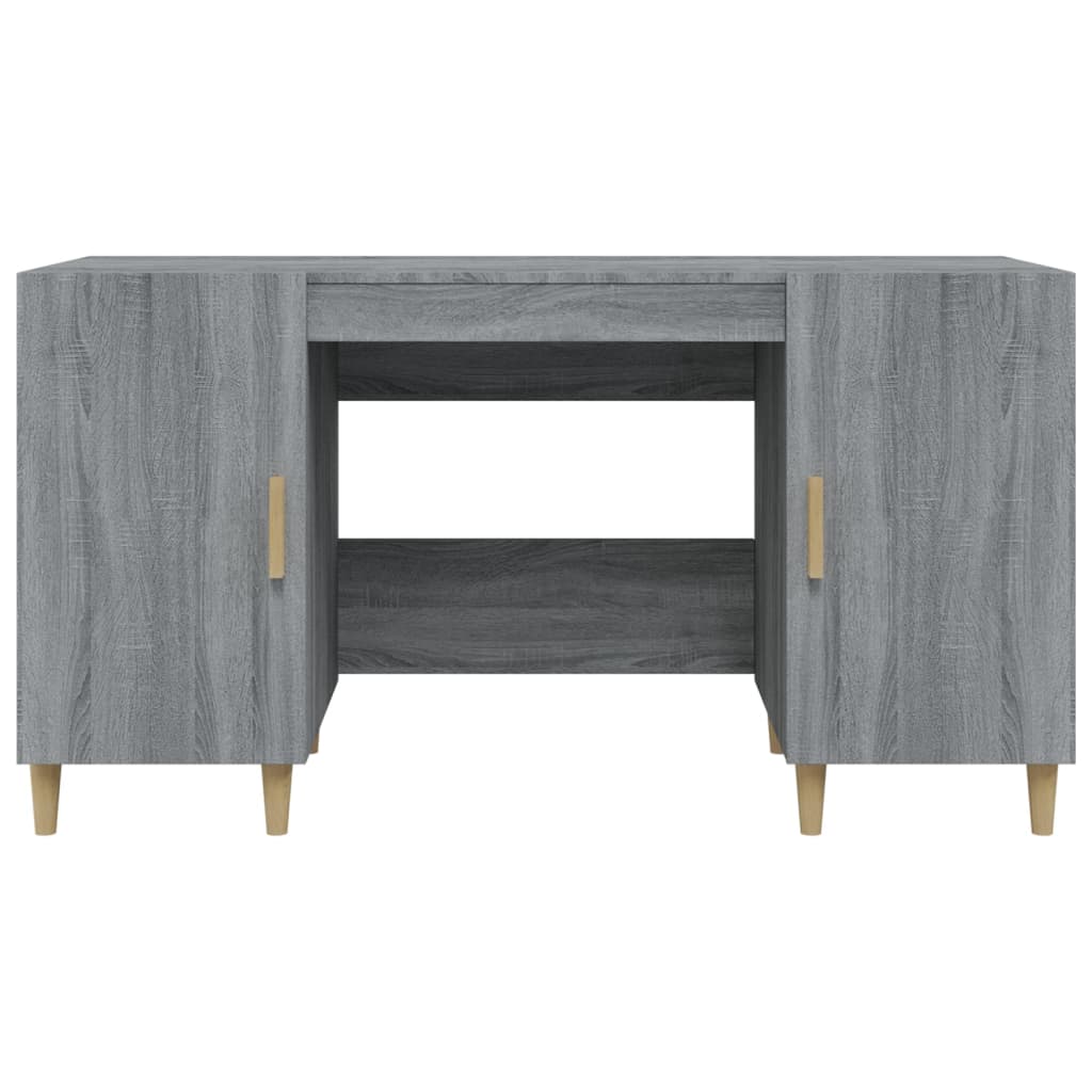 Bureau Sonoma gris 140x50x75 cm Bois d'ingénierie - XIOS