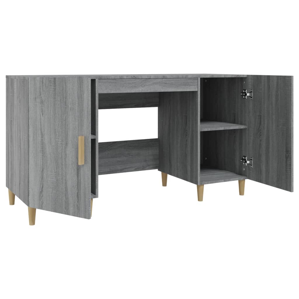 Bureau Sonoma gris 140x50x75 cm Bois d'ingénierie - XIOS